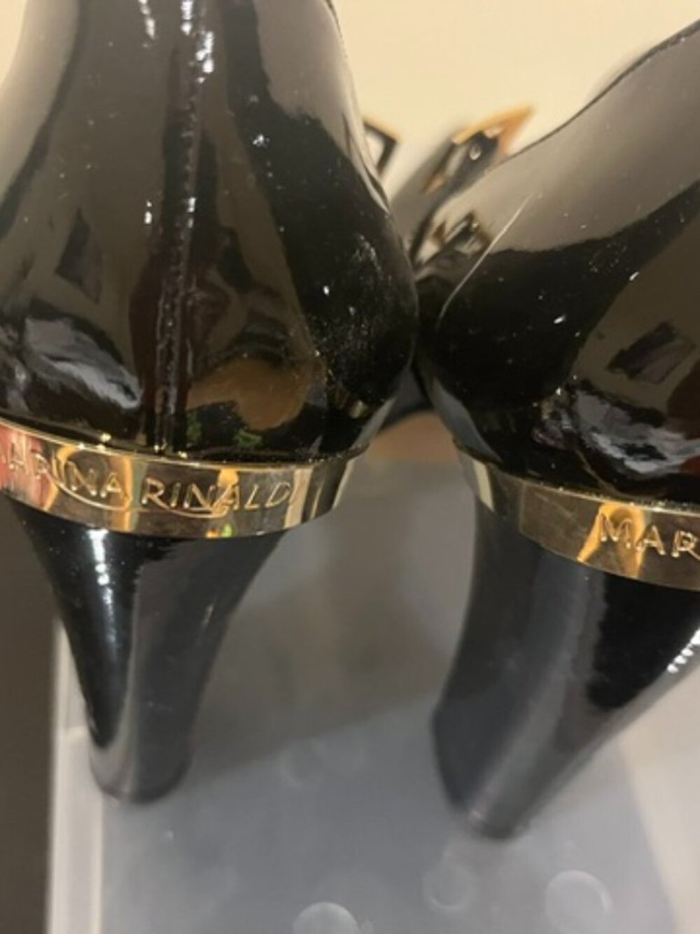 Marina Rinaldi Patent Pumps